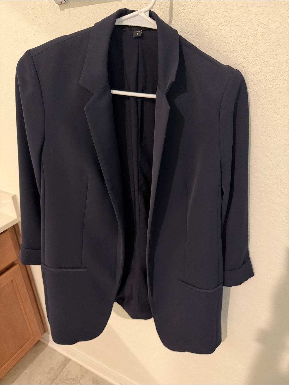 Express Women's Dark Navy Open-Front Blazer
